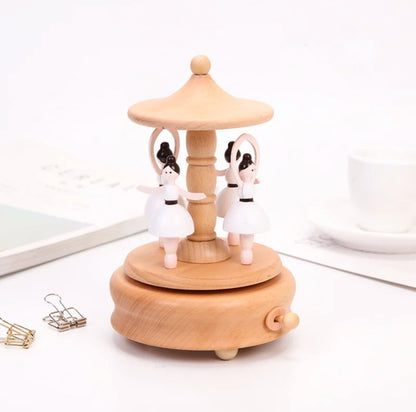 Wooden Ballerina Music Box