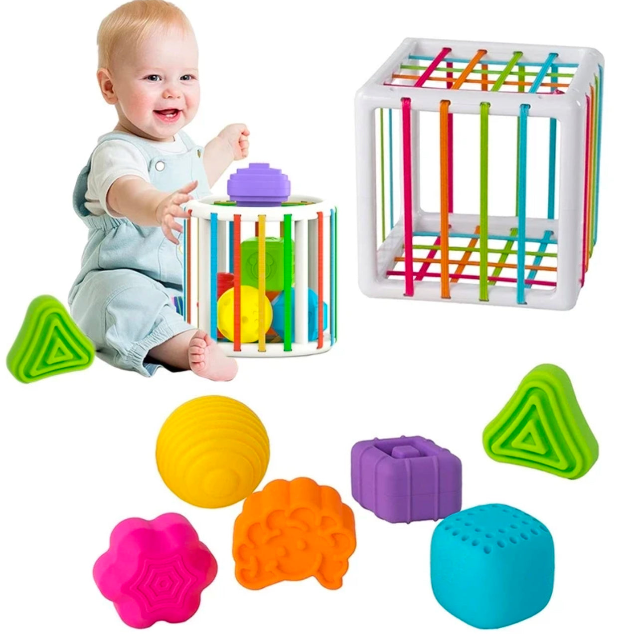 Montessori Colorful Shape Blocks