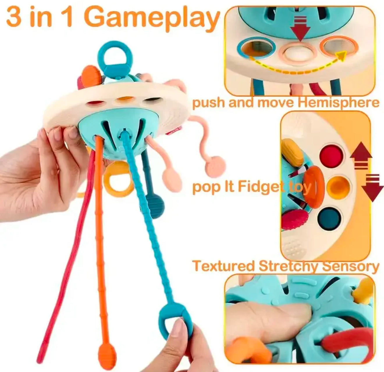 Montessori Pull String Sensory Teething