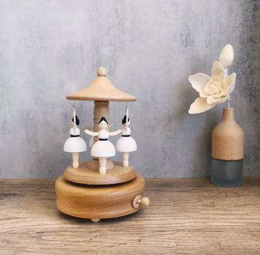 Wooden Ballerina Music Box