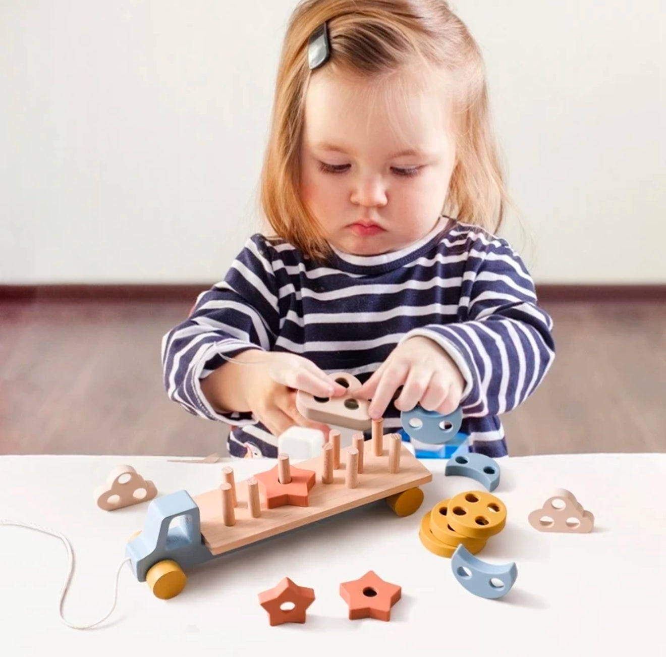 Montessori Wooden Trailer