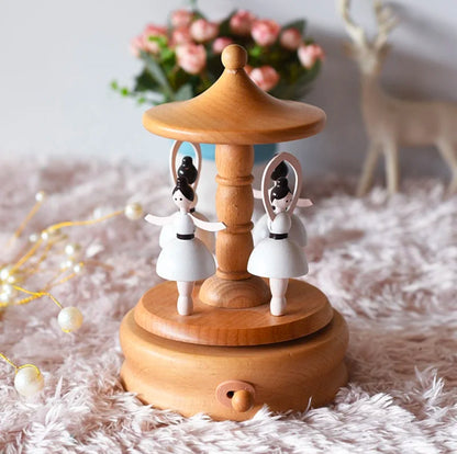 Wooden Ballerina Music Box