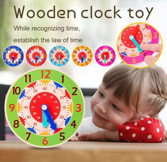 Montessori Wooden Cognitive Clock Puzzle