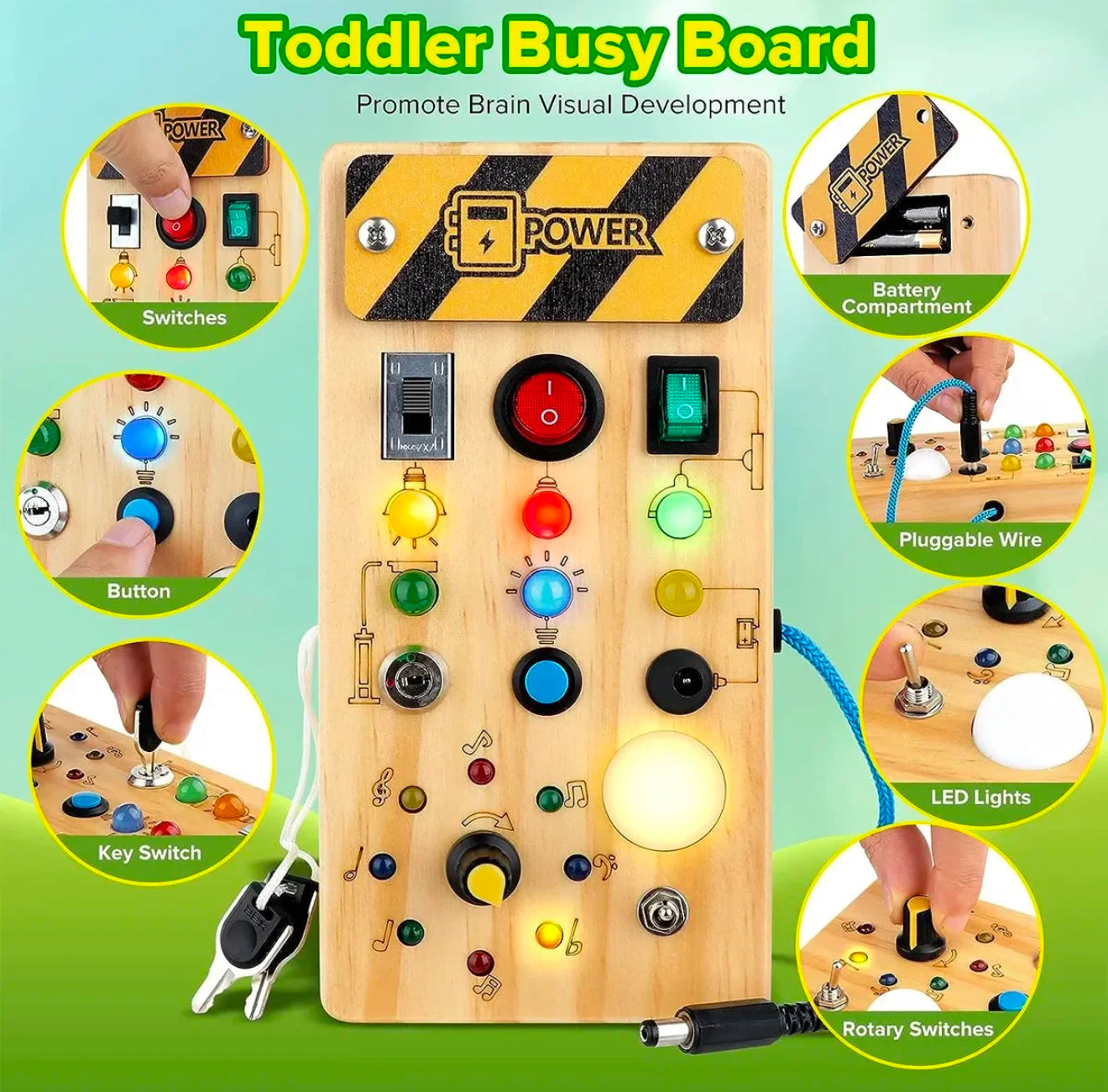 Montessori Busy Board Sensory Toy