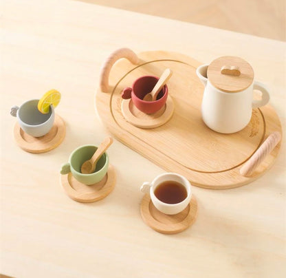 Montessori Silicone Cup Kettle Set with Tray