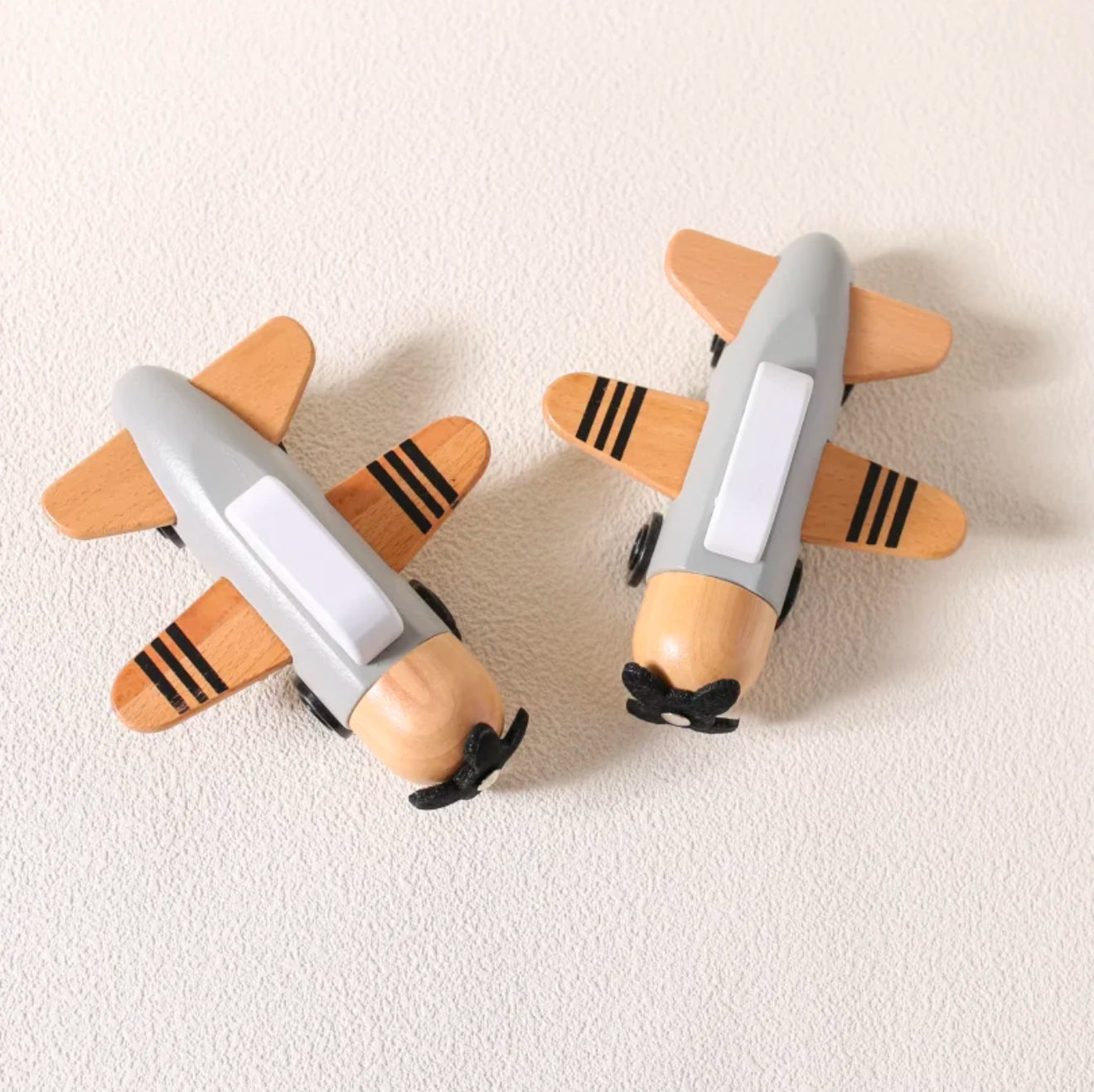 Montessori Grey Wooden Small Airplane